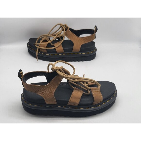 Dr. Martens Nartilla Shoes Womens Size 7 Gladiator‎ Platform Sandals Leather - Picture 4 of 10